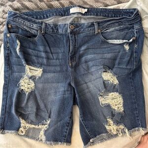 Torrid distressed Denim Shorts